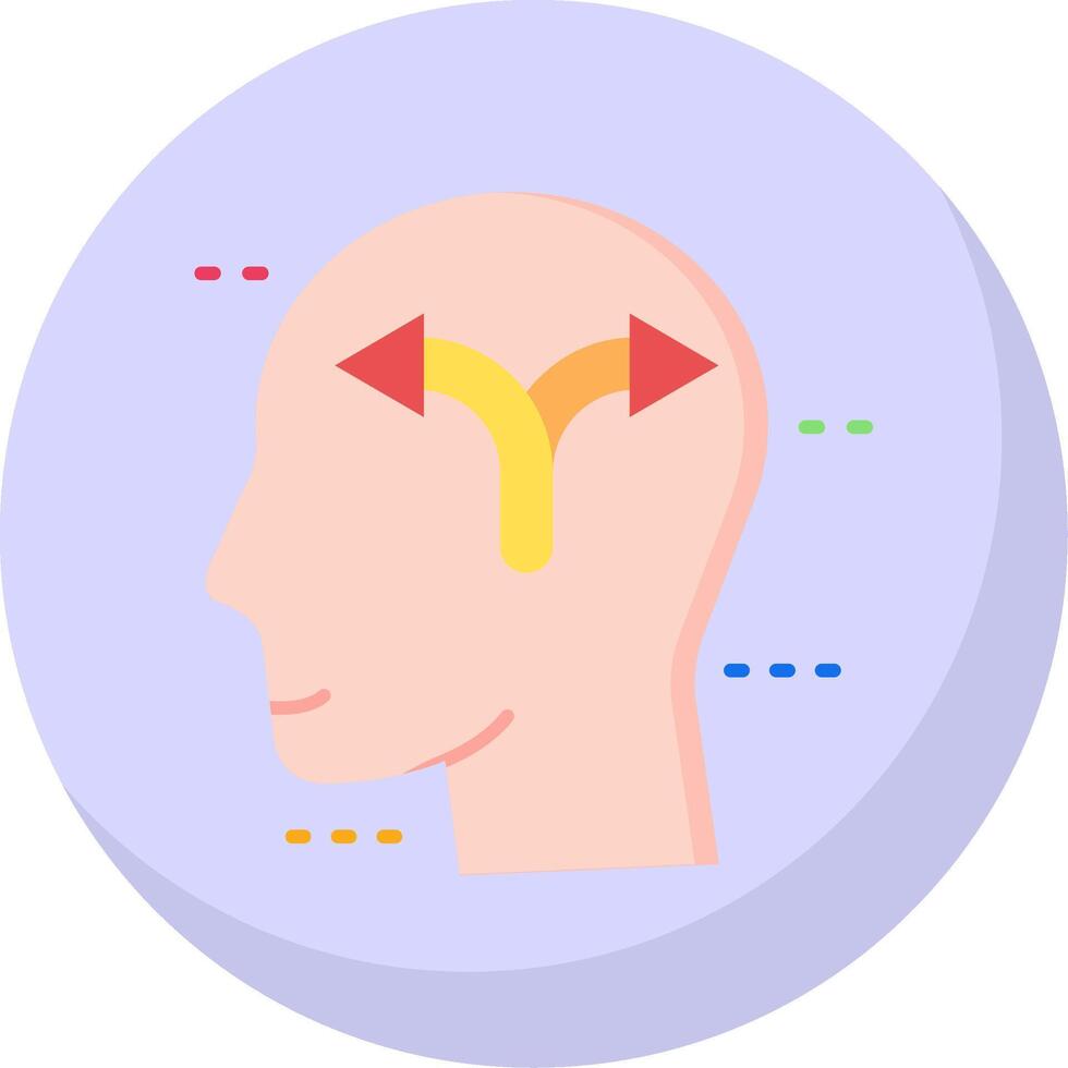 Direction Glyph Flat Bubble Icon vector