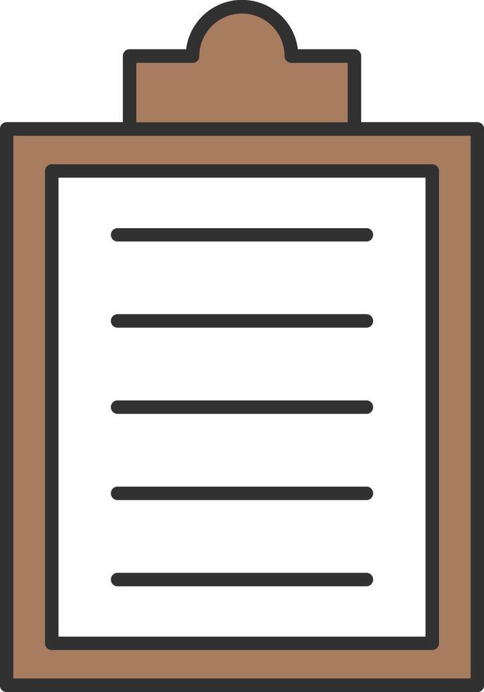 Clipboard Line Filled Light Icon vector