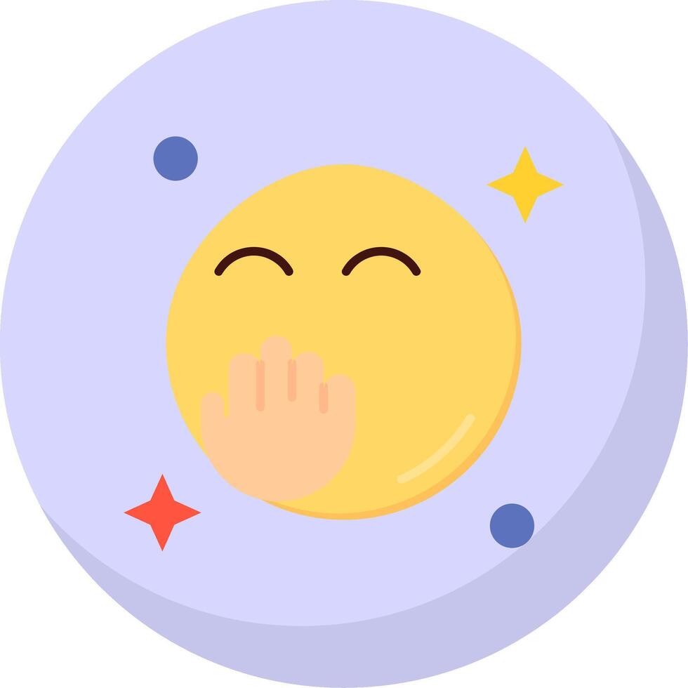 Blush Glyph Flat Bubble Icon vector