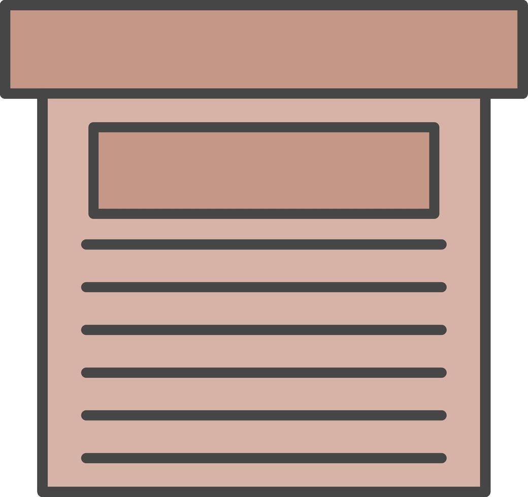 Storage Box Line Filled Light Icon vector