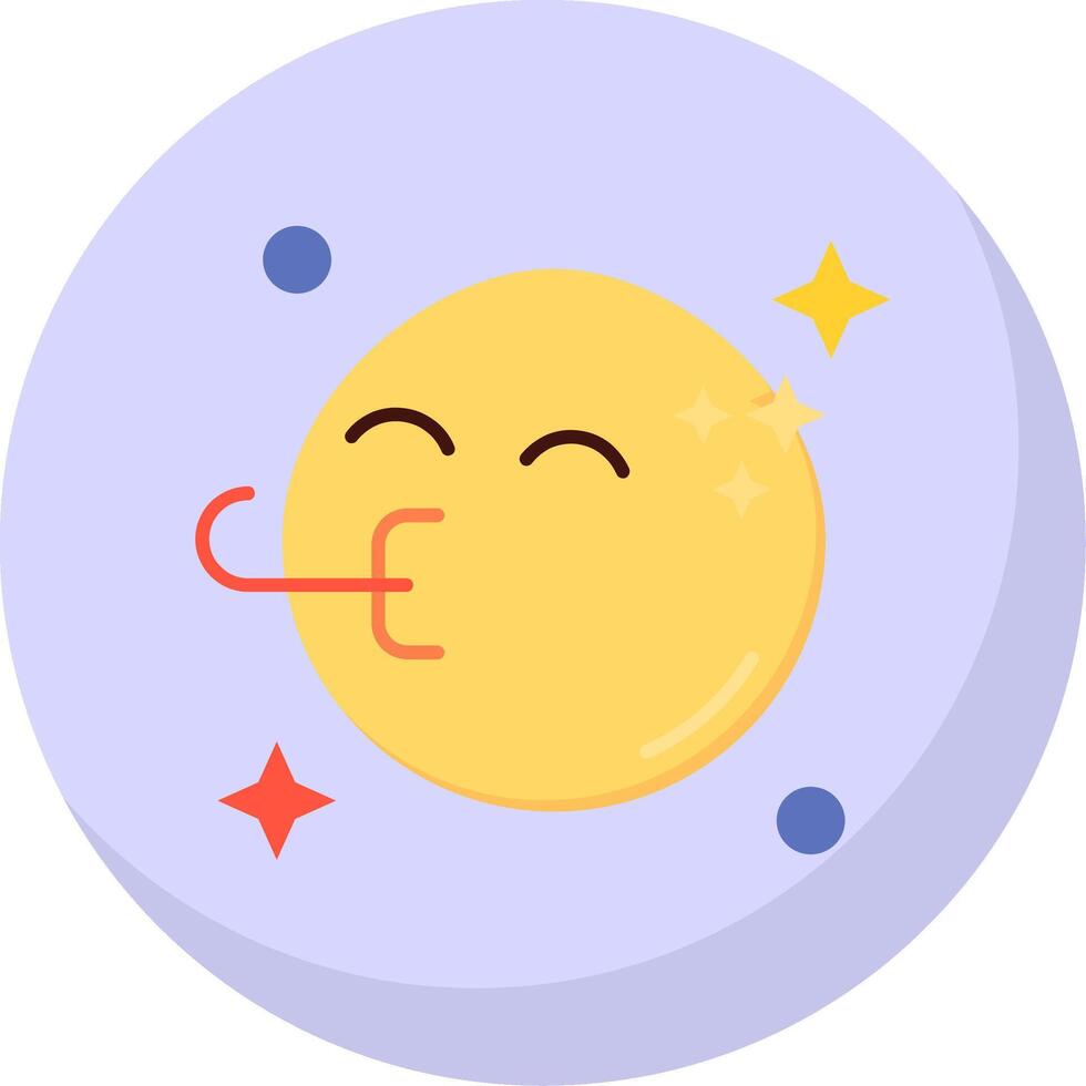 Congratulation Glyph Flat Bubble Icon vector