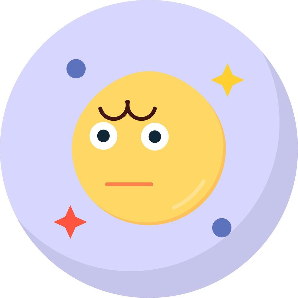 Angry Glyph Flat Bubble Icon vector