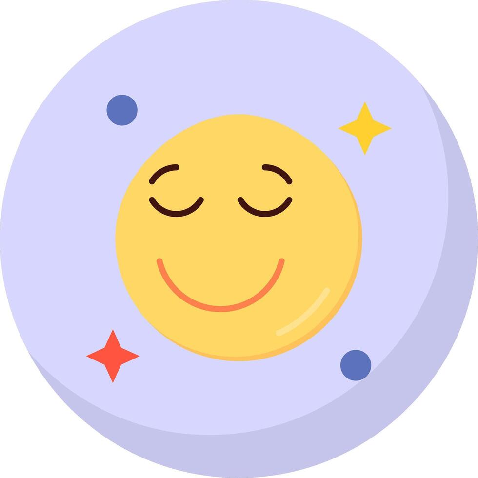 Relieved Glyph Flat Bubble Icon vector