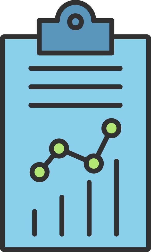 Report Line Filled Light Icon vector