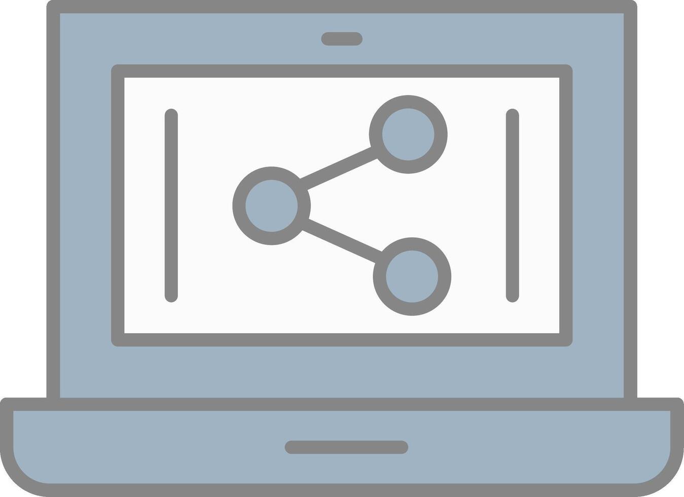 Share Line Filled Light Icon vector