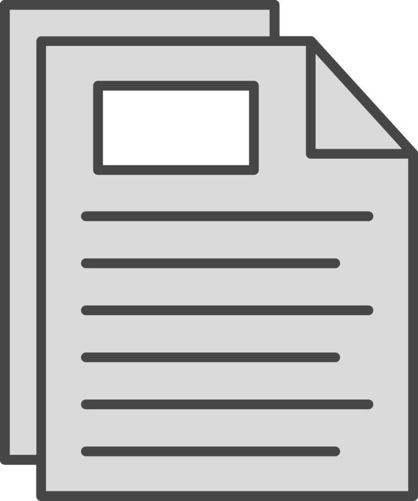 Document Line Filled Light Icon vector