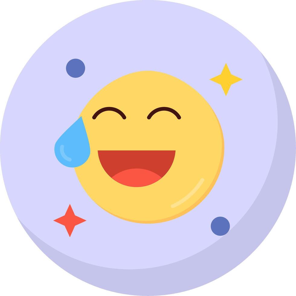 Sweat Glyph Flat Bubble Icon vector