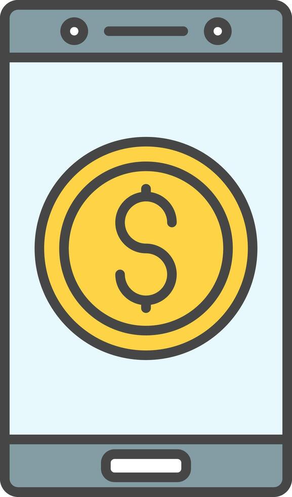 Currency Line Filled Light Icon vector