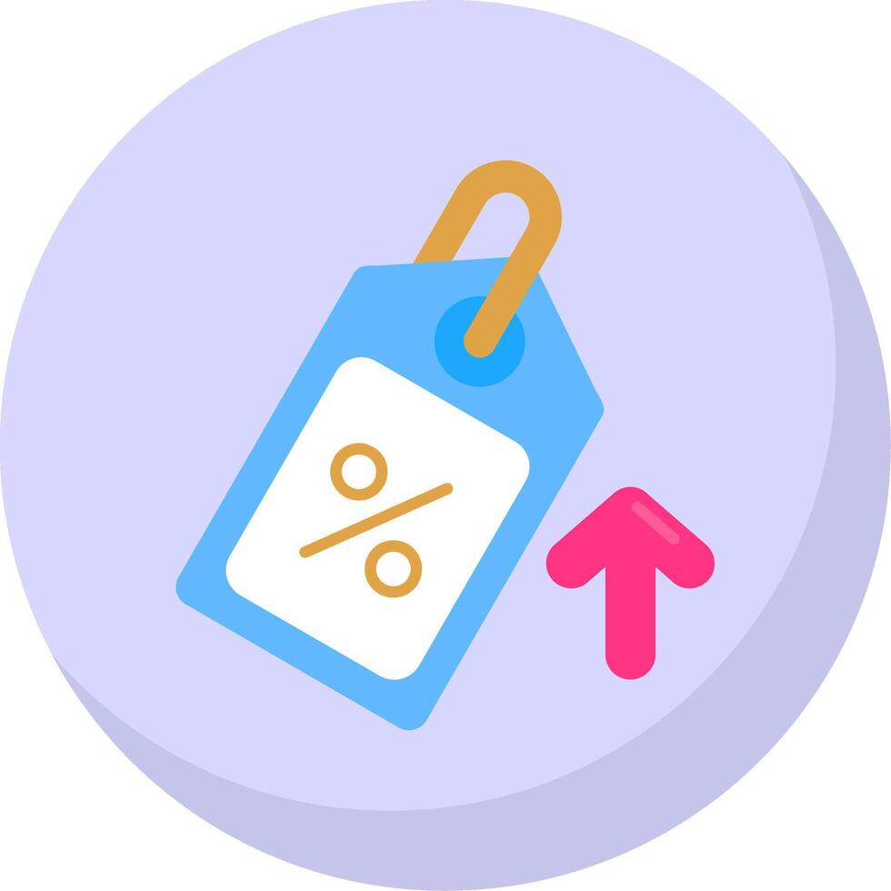 Price tag Glyph Flat Bubble Icon vector