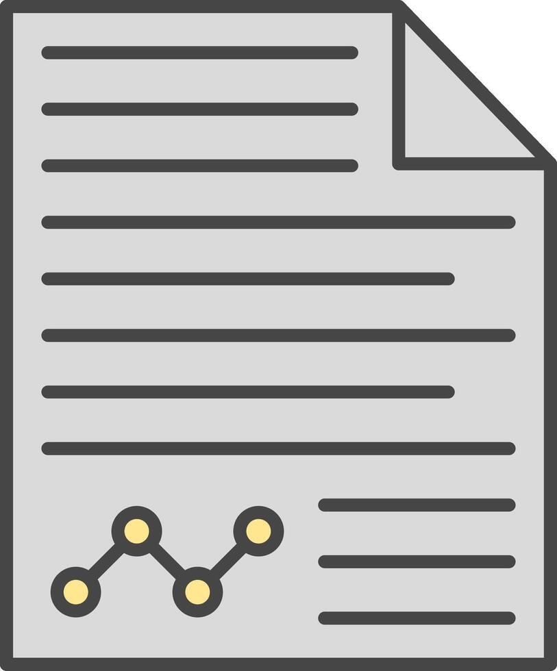 Contract Line Filled Light Icon vector