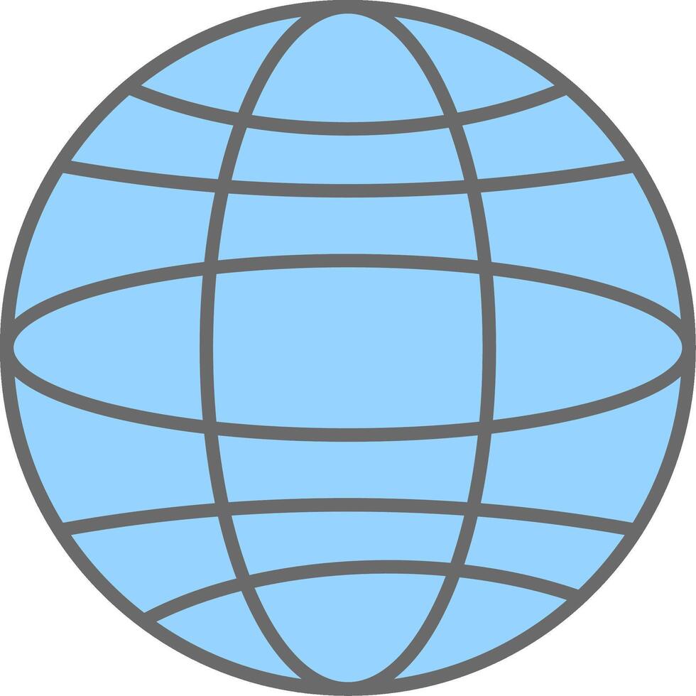 Globe Line Filled Light Icon vector