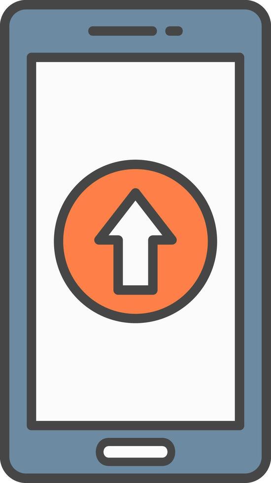 Upload Line Filled Light Icon vector