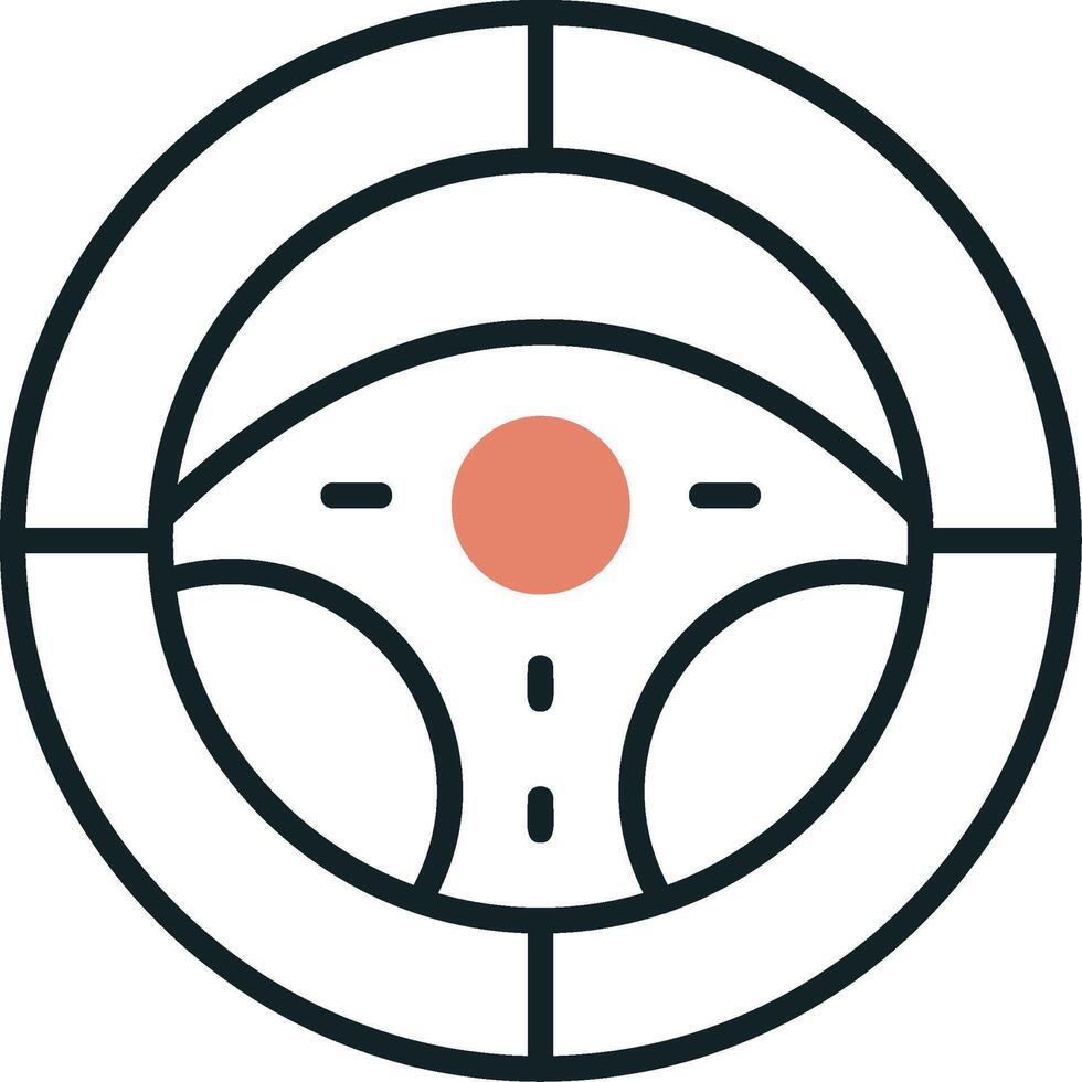 Steering Wheel Vector Icon