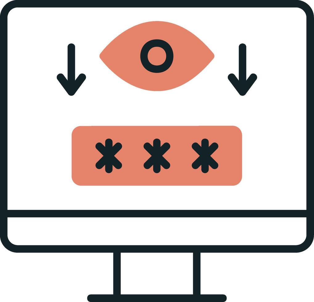 Computer Spyware Vector Icon