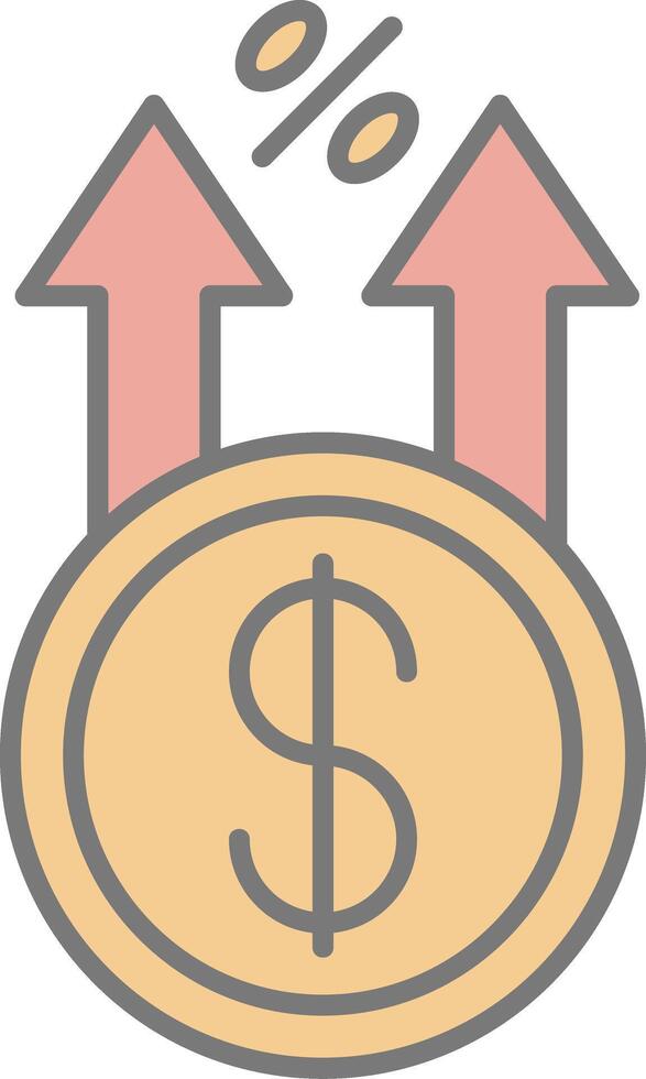 Profit Line Filled Light Icon vector