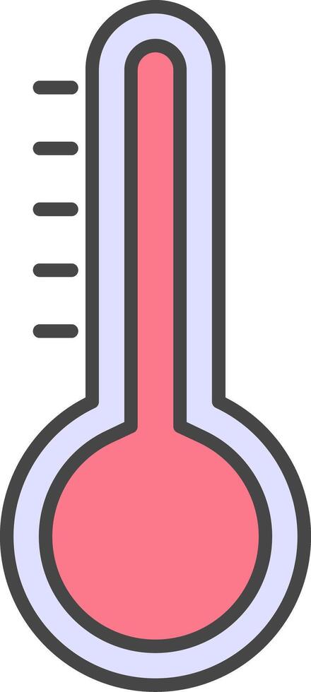 Temperature Line Filled Light Icon vector