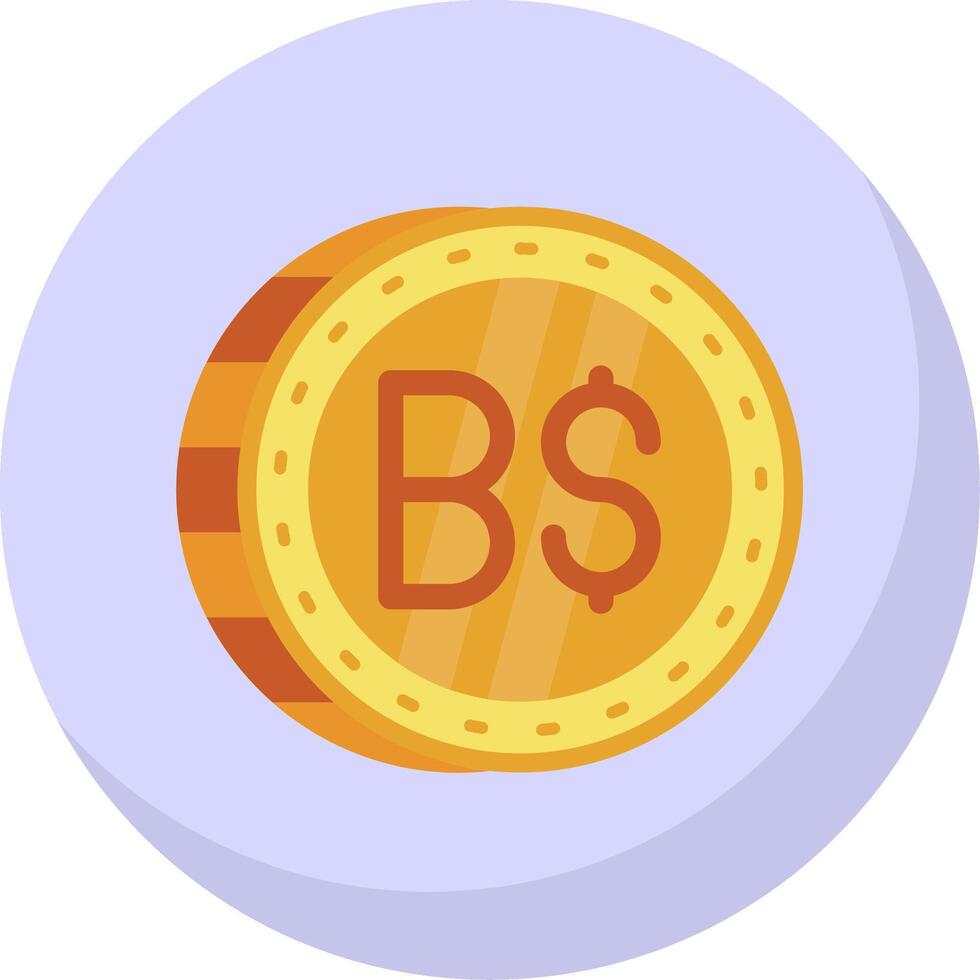 Brunei Glyph Flat Bubble Icon vector