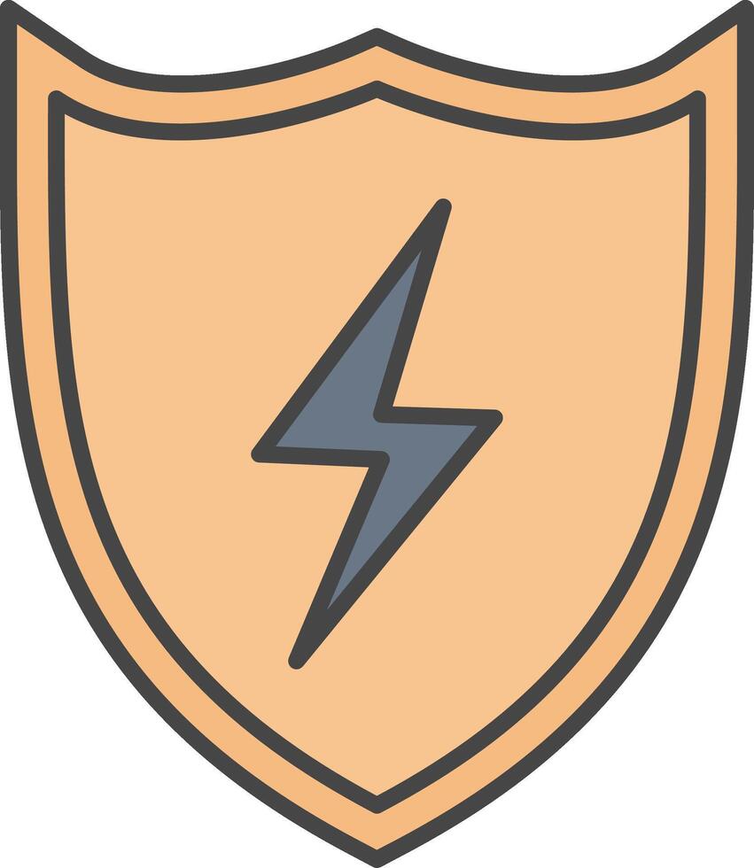 Shield Line Filled Light Icon vector
