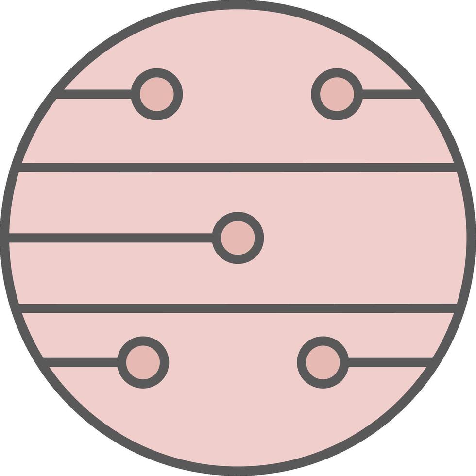 Mars Line Filled Light Icon vector