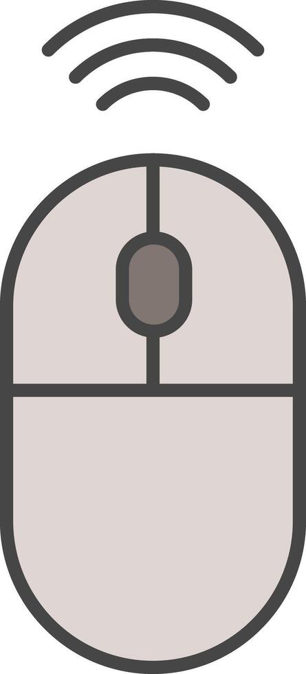 Wireless Mouse Line Filled Light Icon vector
