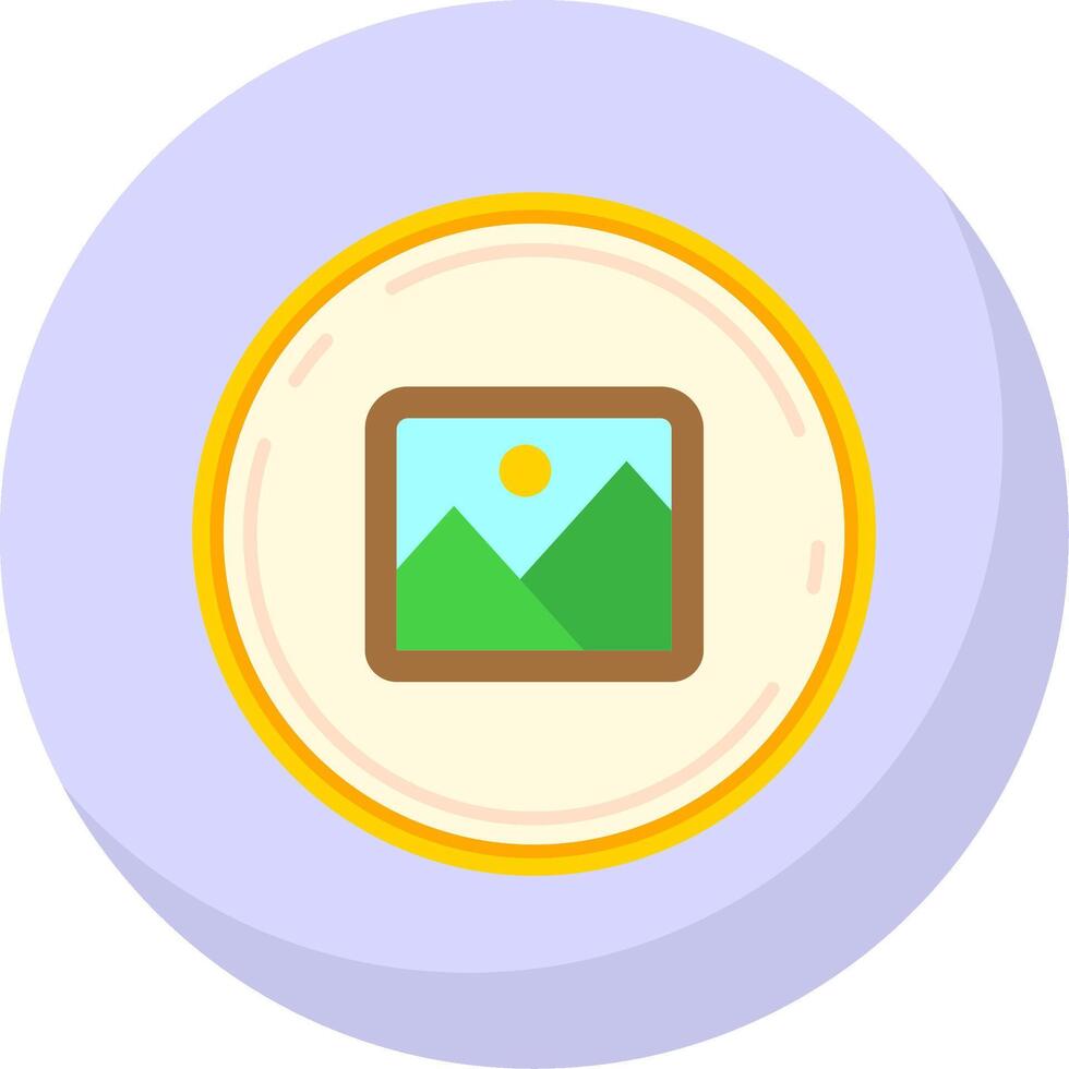 Image Glyph Flat Bubble Icon vector