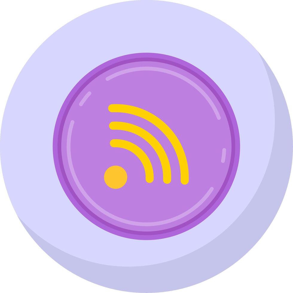 Rss Glyph Flat Bubble Icon vector