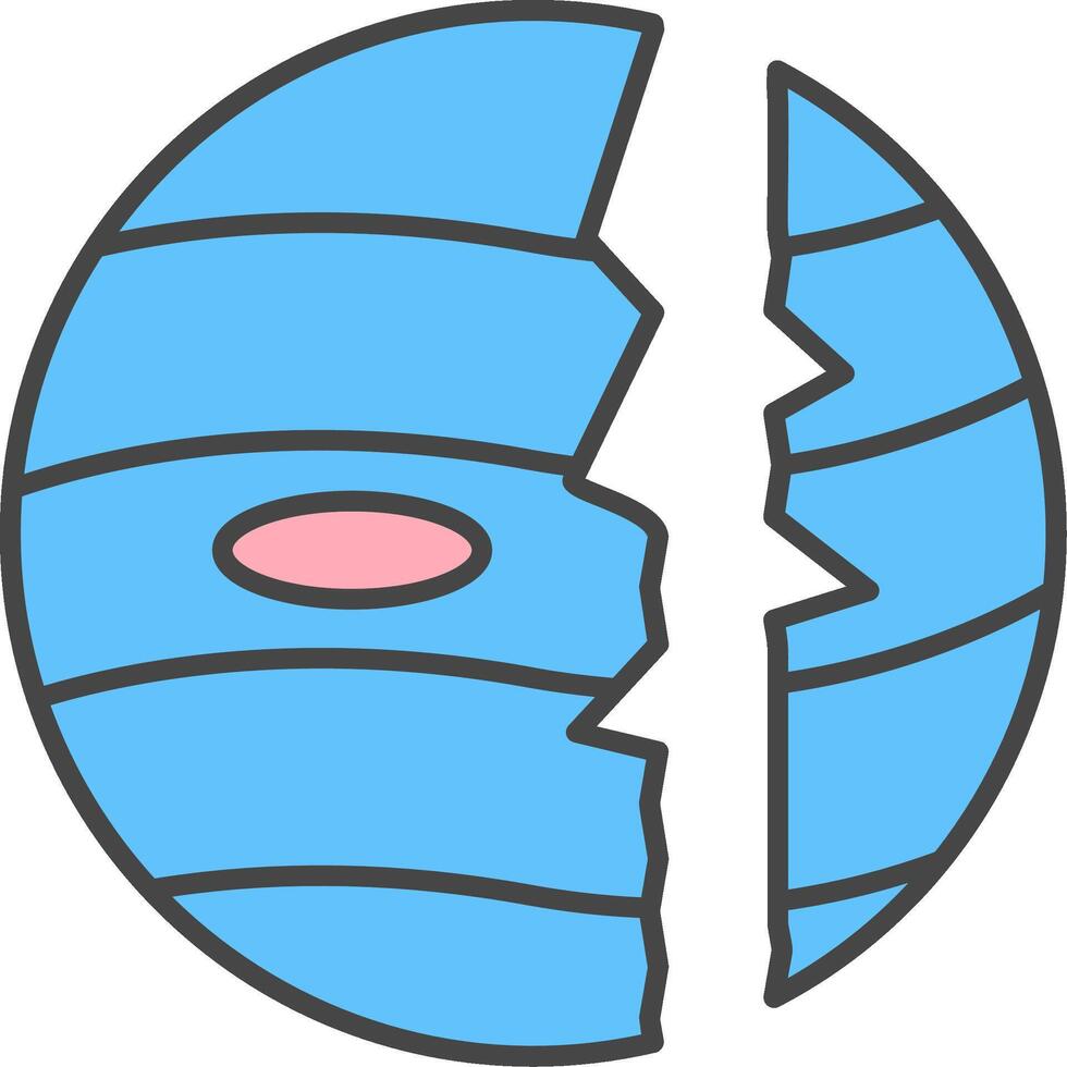 Destroyed Line Filled Light Icon vector