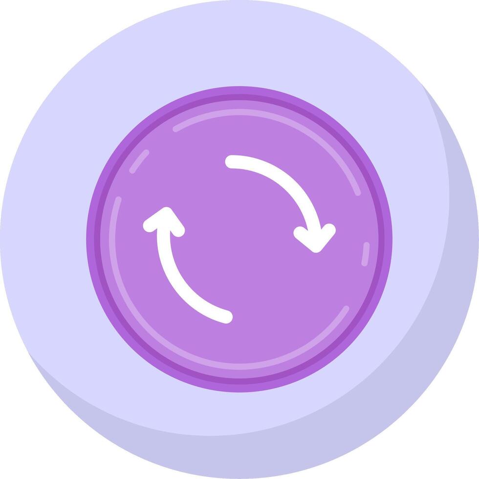 Refresh Glyph Flat Bubble Icon vector