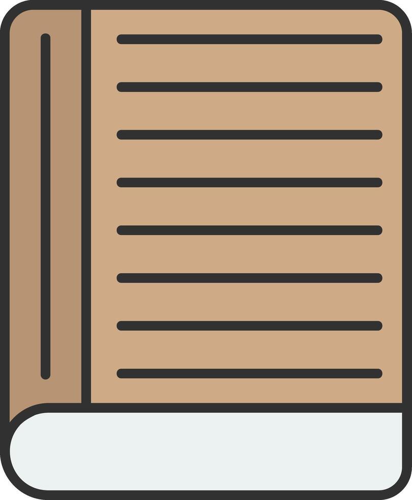 Contact Book Line Filled Light Icon vector