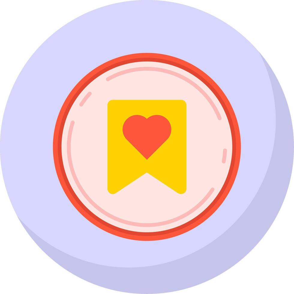 Favourite Glyph Flat Bubble Icon vector
