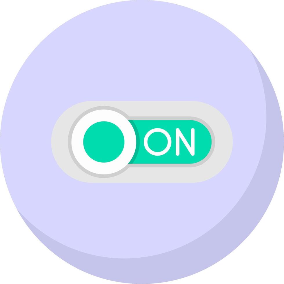 On Glyph Flat Bubble Icon vector