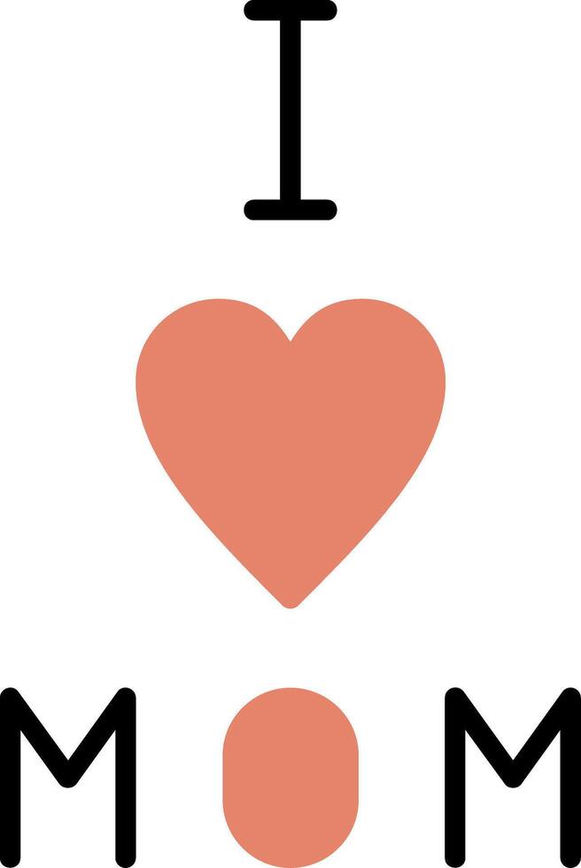 I love Mom Vector Icon