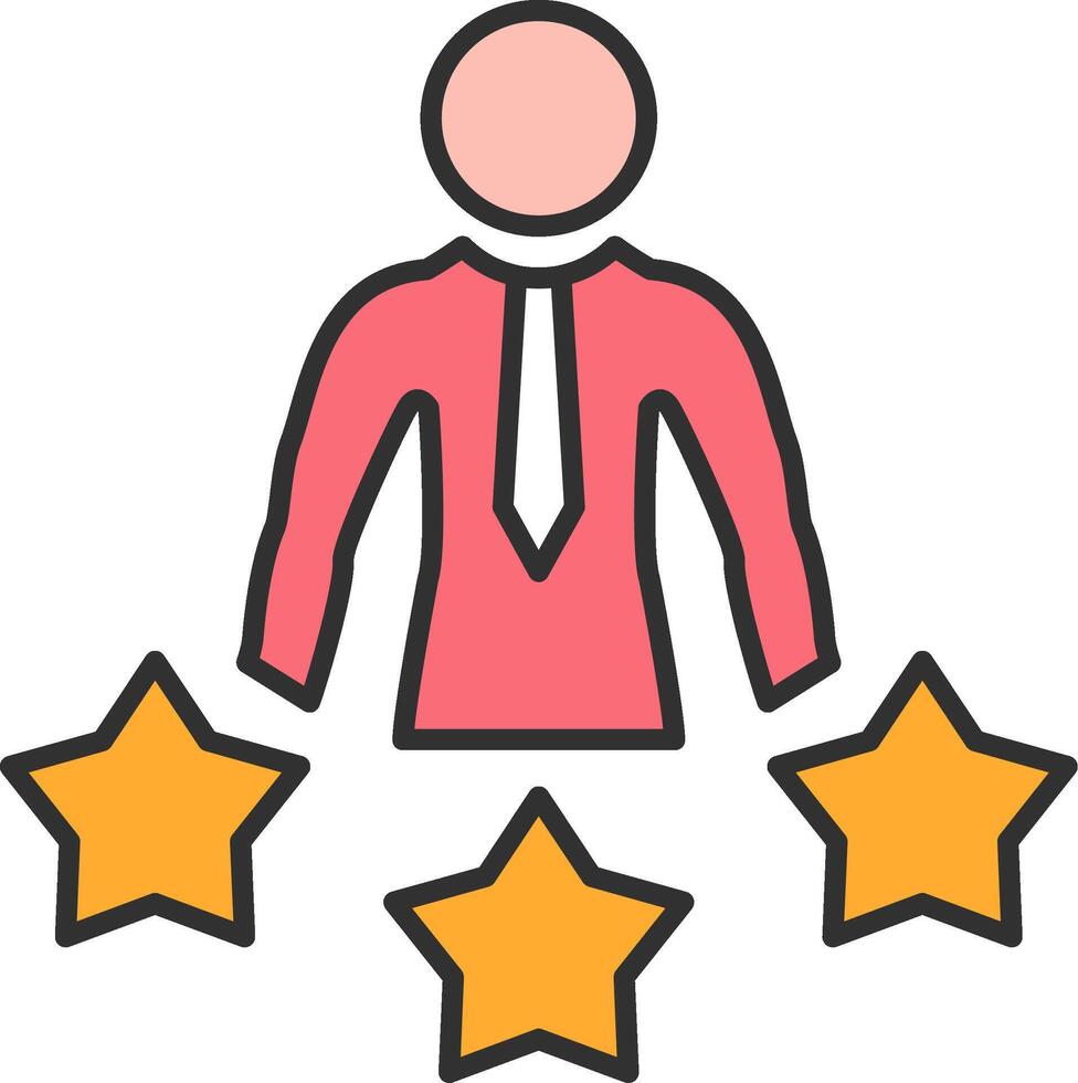 Experience Line Filled Light Icon vector