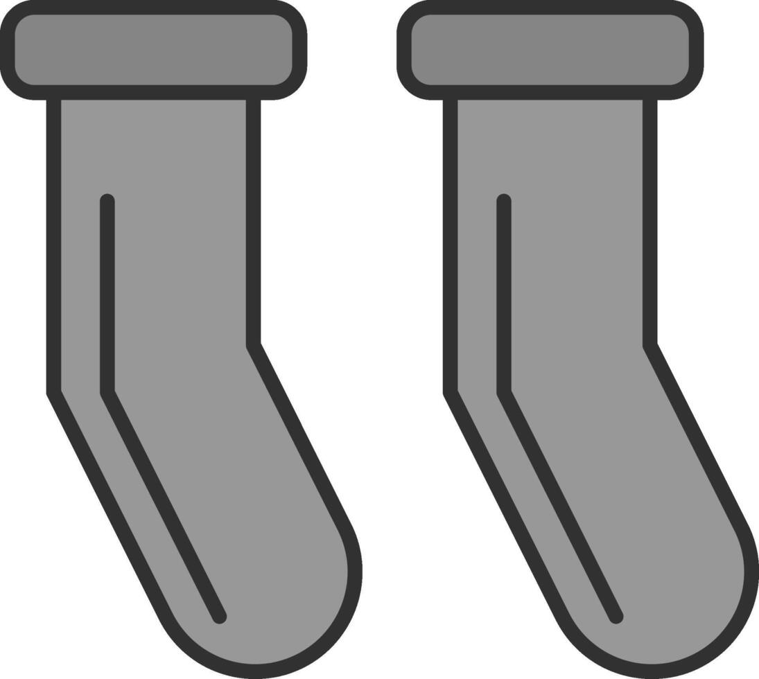 calcetines línea lleno ligero icono vector