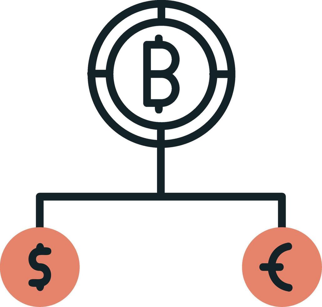 Divide Currency Vector Icon