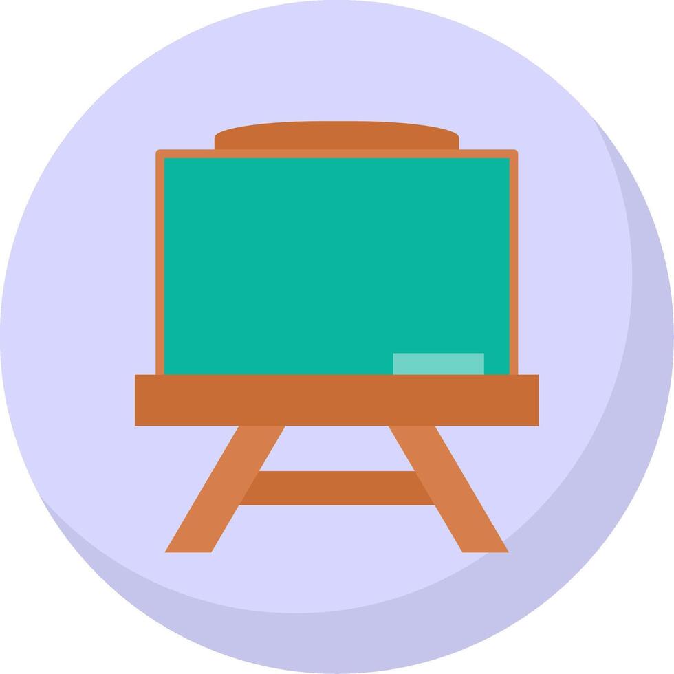 Chalkboard Glyph Flat Bubble Icon vector