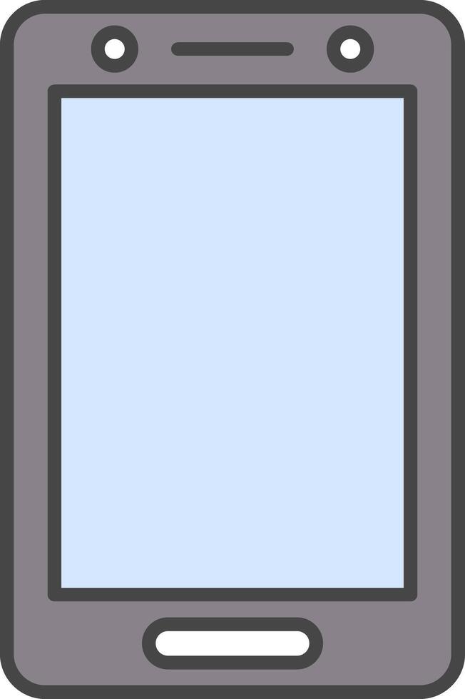 Smartphone Line Filled Light Icon vector