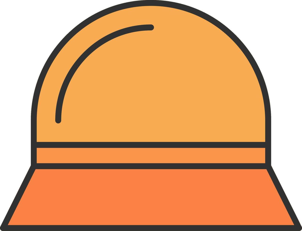 Sun Hat Line Filled Light Icon vector