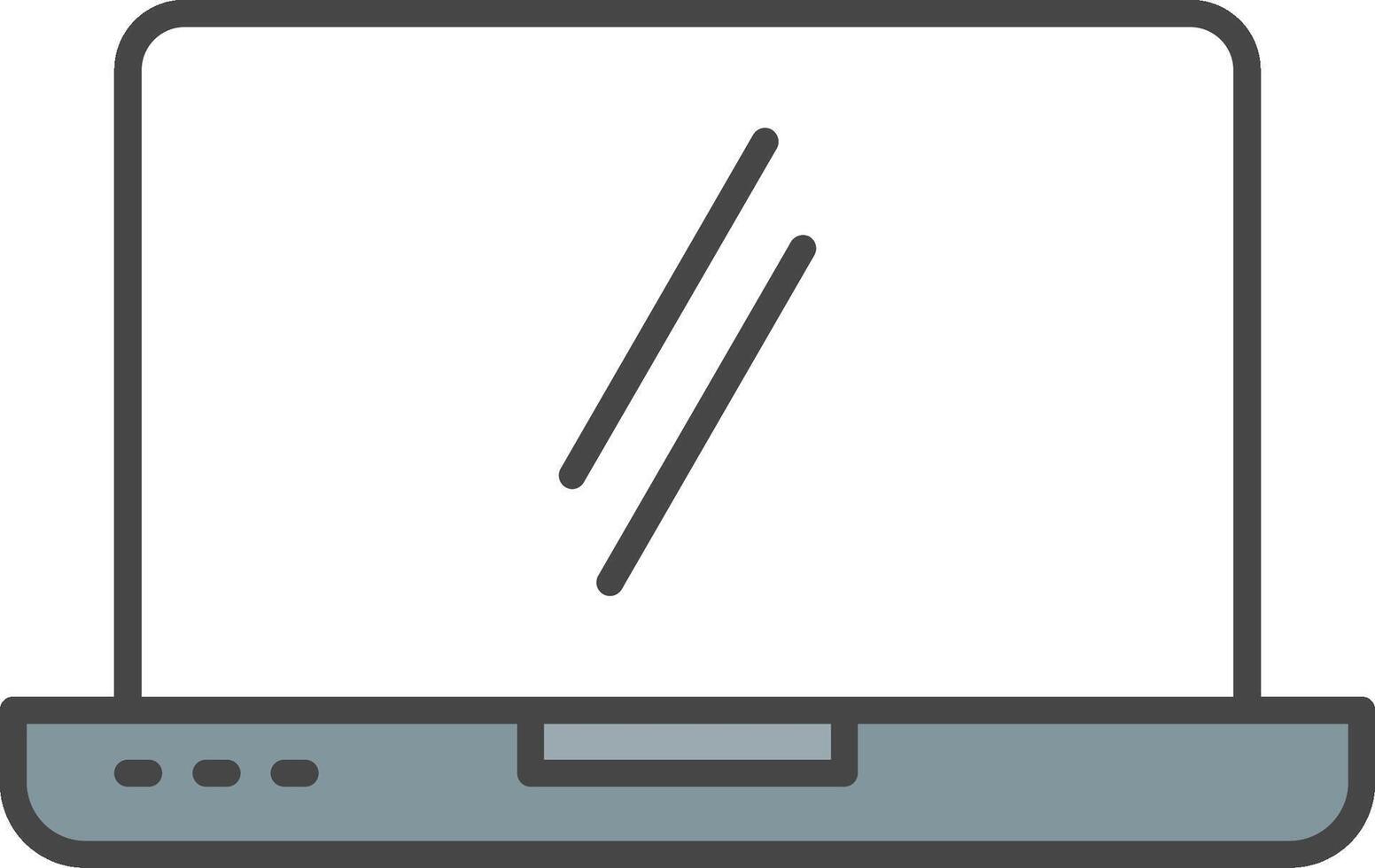 Laptop Line Filled Light Icon vector