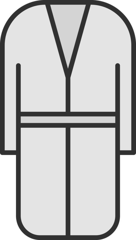 bañera túnica línea lleno ligero icono vector