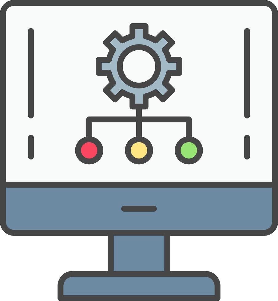 Hierarchy Line Filled Light Icon vector