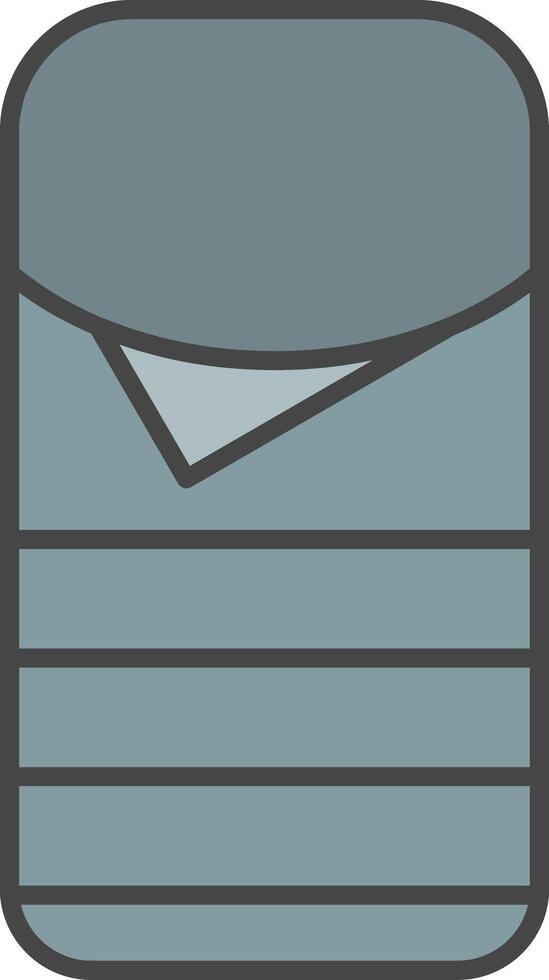 Sleeping Bag Line Filled Light Icon vector