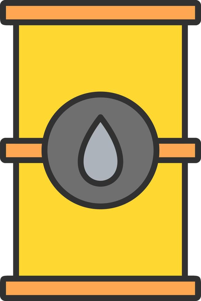 Barrel Line Filled Light Icon vector