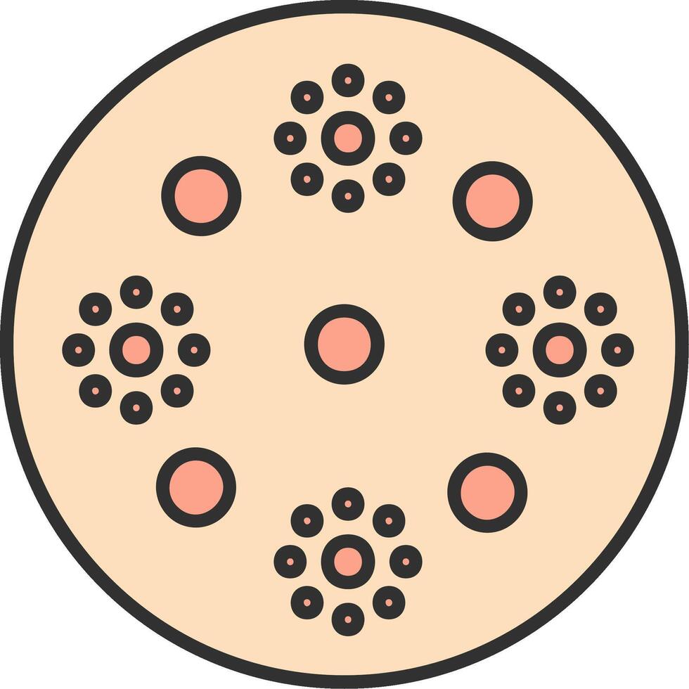 Skin Disease Line Filled Light Icon vector