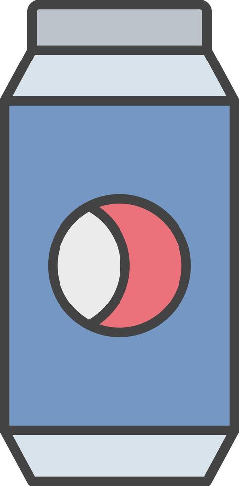 Can Line Filled Light Icon vector