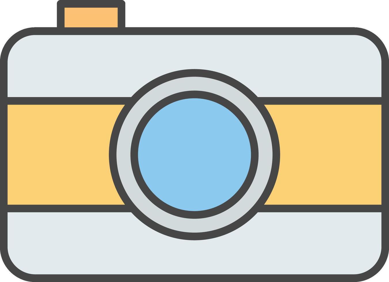 Old Came Line Filled Light Icon vector