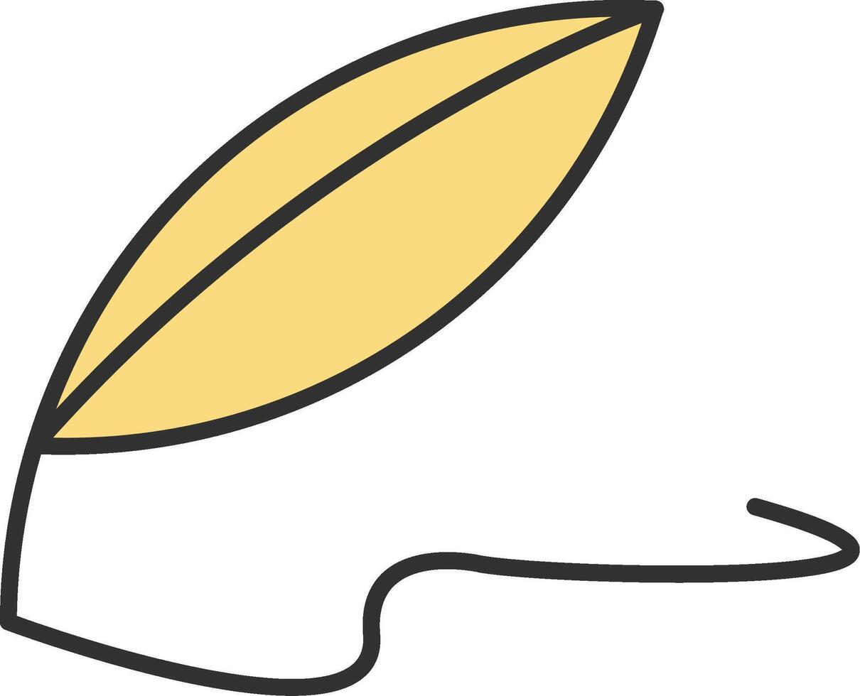 Quill Line Filled Light Icon vector