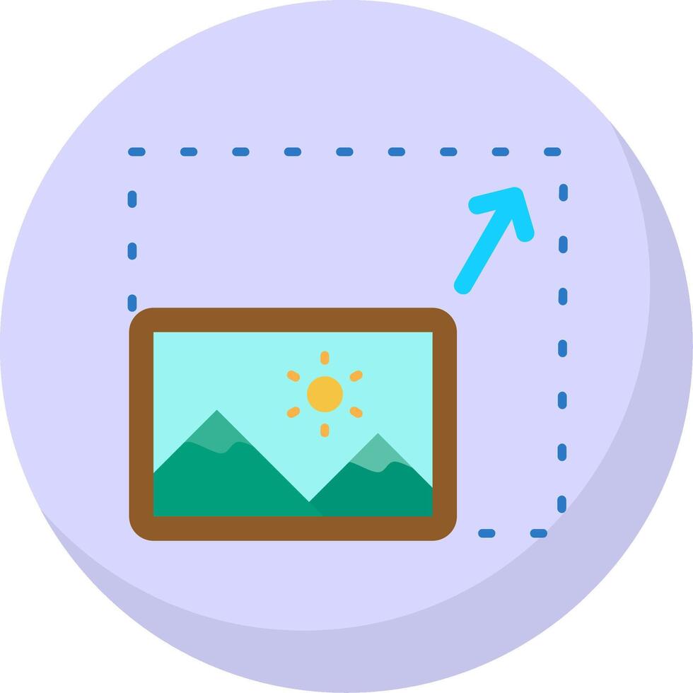 Resize Glyph Flat Bubble Icon vector