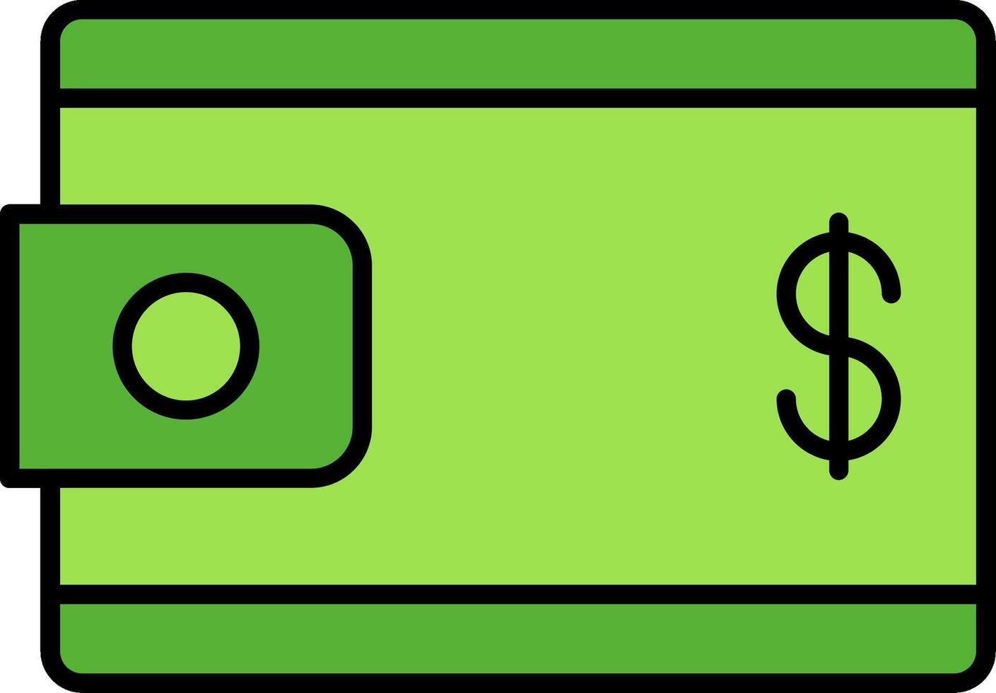Wallet Line Filled Light Icon vector