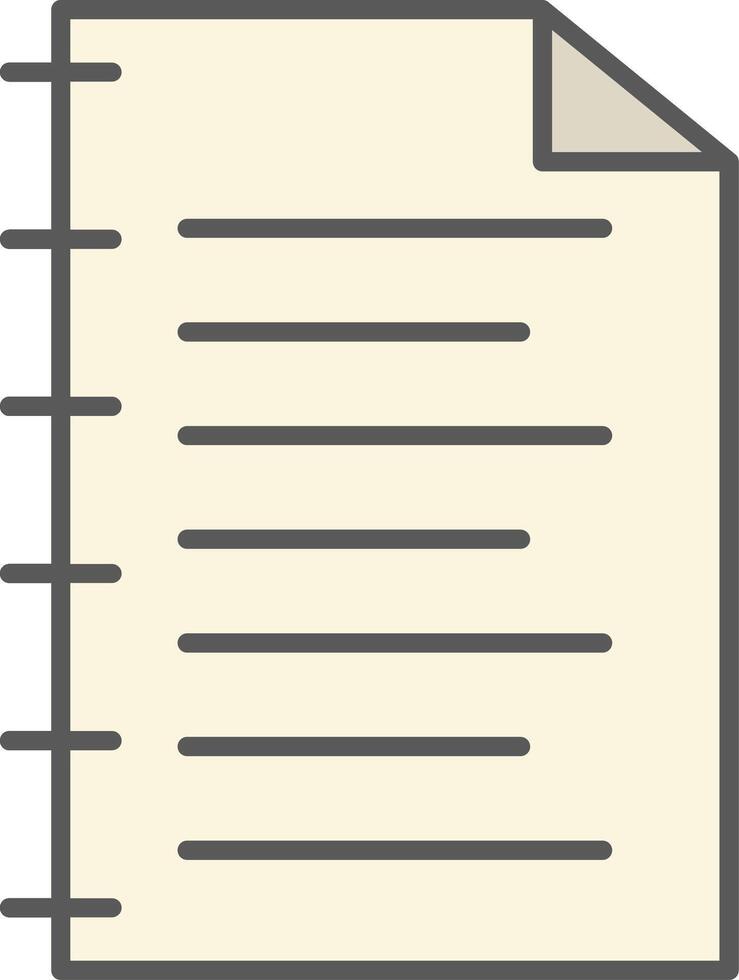 Notebook Line Filled Light Icon vector